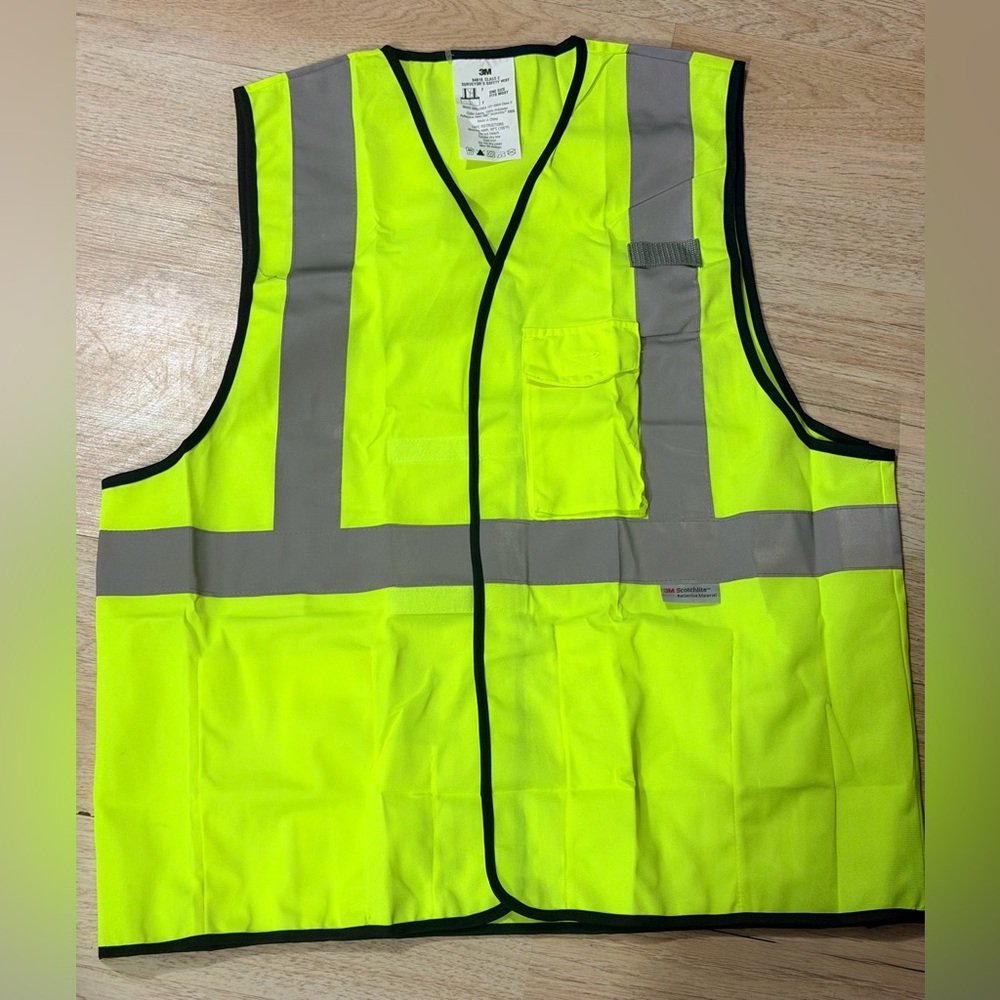 High-Visibility Safety Vest - Neon Yellow with Reflective Strips